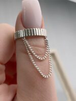 Срібна каблучка з ланцюжками - Зображення 5